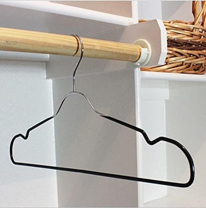 Heavy Duty Metal Hangers with Shoulder Notch - Pack of 12 Wire Clothes Hangers, Stainless Steel, Ultra-Thin Space-Saving Design for Coats, Shirts, Dresses - Perfect for Closets and Laundry Rooms