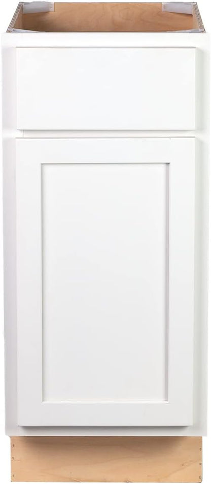 Quicklock RTA (Ready-to-Assemble) | Base Kitchen Cabinets - Shaker Style | Made in America (Pure White, 21" Wx34.5 Hx24 D Base)