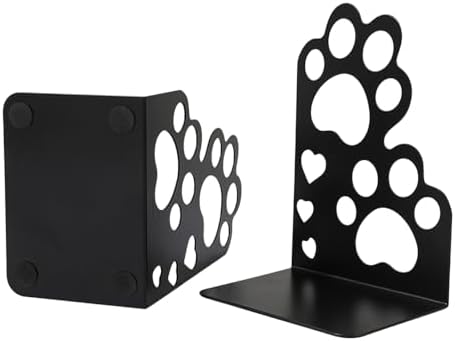 Cat Paw Book Ends, Metal Heavy Duty Bookends for Shelves - Image 3
