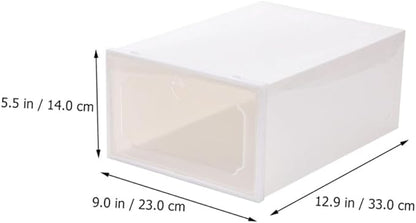 Large Capacity Plastic Shoe Storage Box with Flip Lid Drawer Design, Thickened Organizer for Women’s Shoes, 6pcs Set for Closet and Home Storage