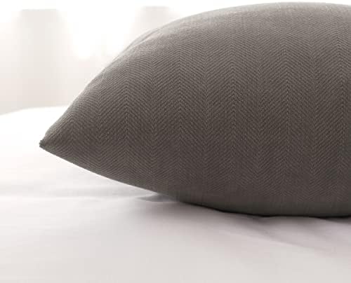 AMBERIS 2 Pillowcases (45×45cm)(Without Insert) Grey, Modern Style 2 Pillowcases (Without Insert) for Home Hotel Decorations - Image 4