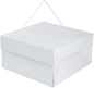 Hat Boxes with Handles - White - 14" x 14" x 7" - Case of 25 - Sturdy White Cardboard Hat Box with Handles - Premium Cardboard Hat Boxes with Lids for Secure Storage - Elegant Hat Box Solution