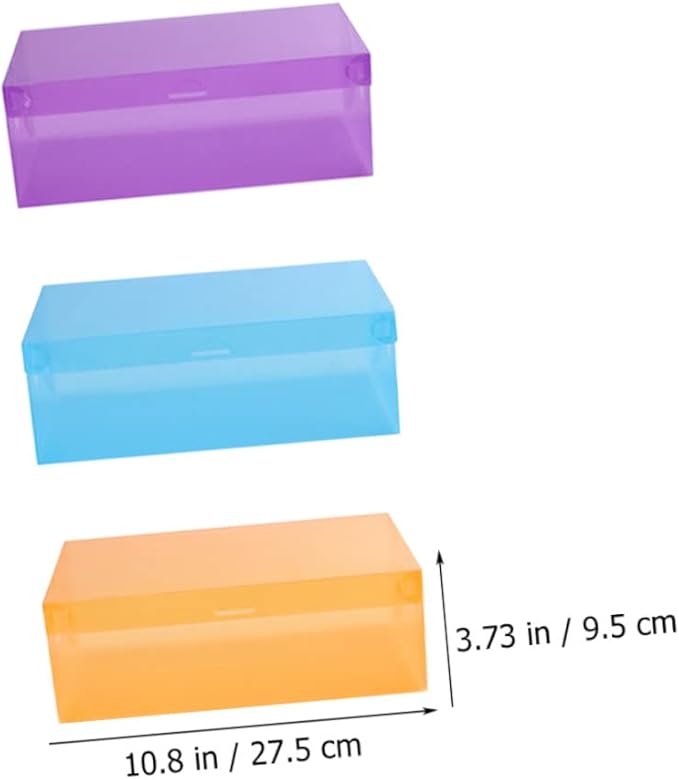 Ciieeo 7pcs Cardboard Shoe Boxes Lids Storage Boxes for Organizing Shoes Plastic Storage Foldable Stackable Household