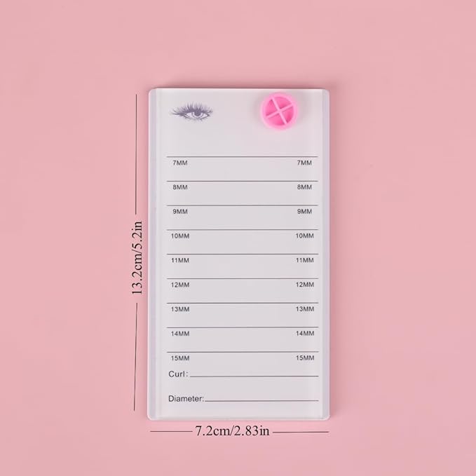 8 Layers Acrylic Eyelash Storage Organizer, Grafting False Eyelashes Display with 8 Pallets, Dustproof Cosmetic Beauty Extension Supplies (White)