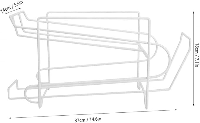 2-Tier Soda Can Organizer for Refrigerator, Can Beverage Dispenser Rack Can Holders, Holds 10 Cans
