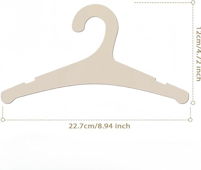20 Pack Wooden Kids Hangers 9Inch Childrens Clothes Hangers Cute Non Slip Wood Baby Toddler Hangers DIY Wooden Baby Hangers for Closet, for Baby Toddler Kids Clothes & Pants (No Ears)