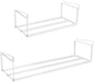 UNICRAFTALE 2Pcs Expandable Shoe Rack Organizer for Closet Adjustable Retractable Storage Rack White Hanging Under Cabinet Shelf for Shoes Clothing Kitchen Items Space Saving Solution Long 40~70cm