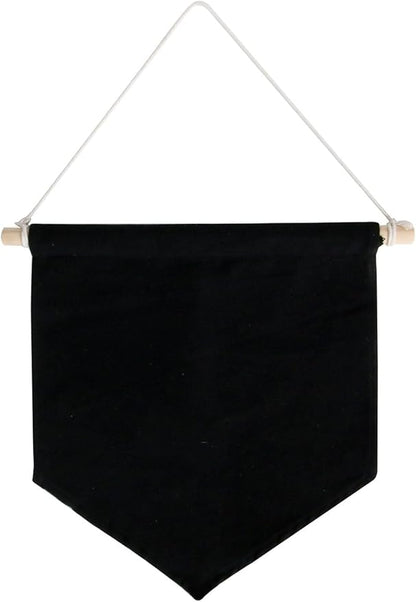 Enamel Pin Wall Display Banner Holder, Blank Canvas Banner Wall Hanging Brooch Jewelry Storage Case Display Storage Set for Pin and Brooch Collections (2Pcs Black A)