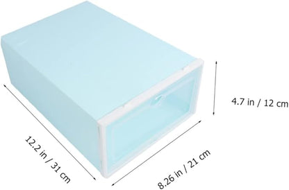6pcs Stackable Shoes Storage Bins Shoe Boxes Lids Endurable Containers