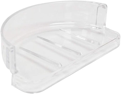 EZ-FLO Clear Replacement Bathroom Plastic Soap Dish, 15204