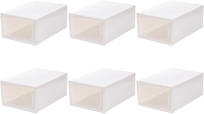 Alipis 6pcs Women Pattern Shoes Case Large Capacity Storage Shoe Box Plastic Organizer