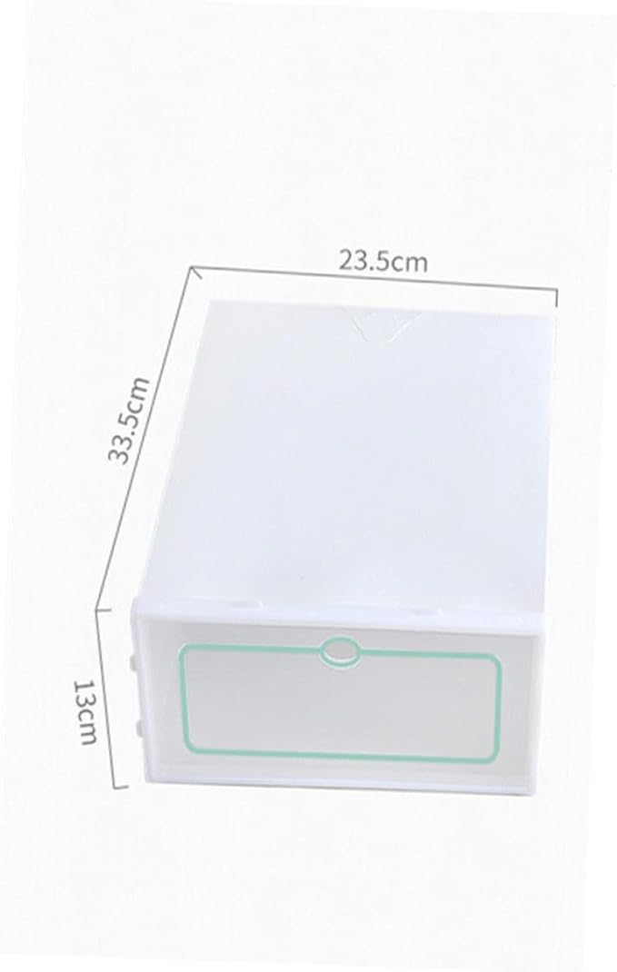 Cabilock 12pcs Large Thickened Plastic Shoes Storage Boxes Stackable Shoe Containers for Closet Organization White