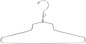 NAHANCO Metal Shirt Hangers - 18" Chrome-Plated, Loop Hook (Pack of 100)