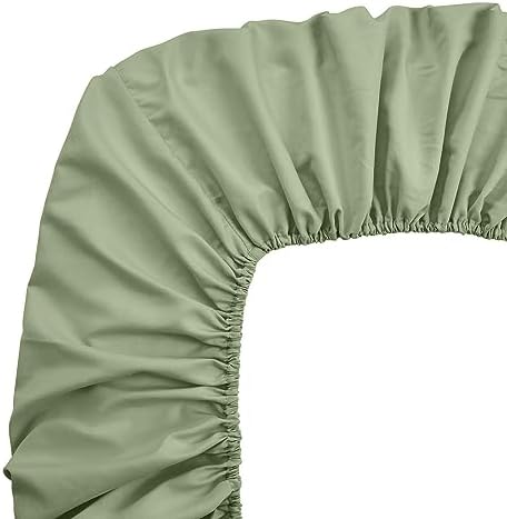 FreshCulture Queen Fitted Sheets, Bulk Pack of 6, Deep Pocket, Soft Microfiber Bottom Sheets for Home, Salons, Hotels, Queen Size Fitted Sheets Only (Sage Green) - Image 4