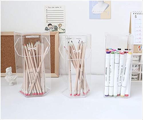 1PC Clear Acrylic Makeup Brushes Holder with Lid Cosmetic Brushes Organizer Waterproof Cosmetic Storage Display Box Case for Dressing Tables and Vanity