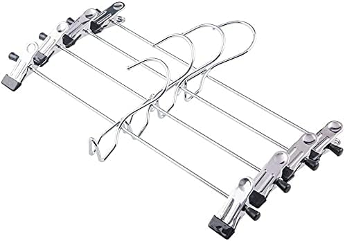 Tosnail 15 Pack Stackable Skirt Pants Clothes Hangers with Non-Slip Clips, Add-On Hangers, Cascading Hangers Space Saving Closet Organizer