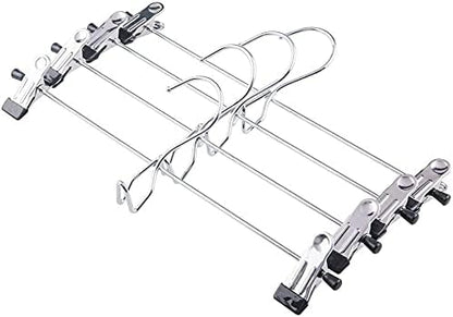 Tosnail 15 Pack Stackable Skirt Pants Clothes Hangers with Non-Slip Clips, Add-On Hangers, Cascading Hangers Space Saving Closet Organizer