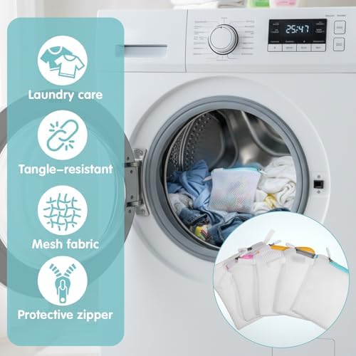 5 Pcs Small Mesh Laundry Bag Mini Lingerie Bags 5.5 x 4.7 Inch for Washing Delicates With Zipper for Socks, Bra, Underwear, Travel Clothing Storage - Image 3