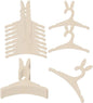 20 Pack Wooden Kids Hangers 9Inch Childrens Clothes Hangers Cute Non Slip Wood Baby Toddler Hangers DIY Wooden Baby Hangers for Closet, for Baby Toddler Kids Clothes & Pants (Rabbit Ear)