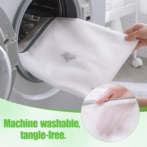 Mesh Laundry Bags for Delicates - 6 Pack Wash Bags for Bras, Lingerie, Socks & Baby Clothes - Fine Mesh Washing Machine Bags with Zipper, Reusable Garment Bags for Travel & College Dorm Essentials - Image 6