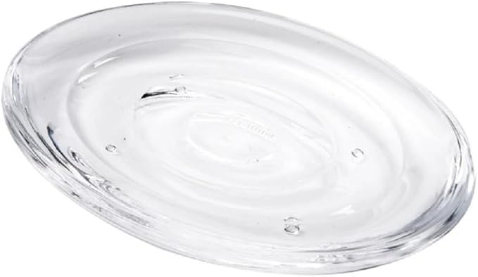 Umbra Droplet Acrylic Soap Dish Container For Bathroom - Acrylic Soap Bar Holder For Bath Sink - Nicely Fits Into Amenity Tray and Holds the Soap Bar Preventing It From Dirt and Ensures Zero Waste