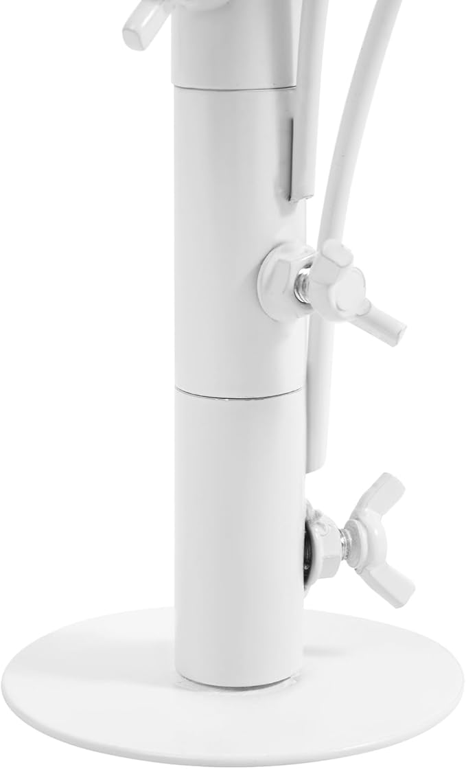 6 Hooks Hat Cap Rack Stand, Adjustable Hooks, Metal Hats Wig Display Hanger for Home Closet Retail Store (White)
