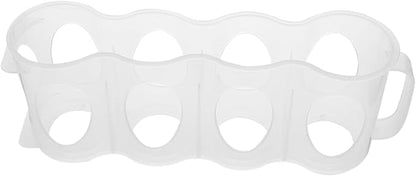 SHOWERORO Refrigerator Crisper Storage Box 2-Pack Clear Plastic can Organizer with Handle Fridge Caddy for Beverage and Kitchen Seasoning Storage