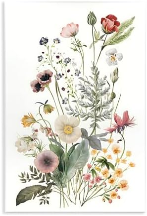 Subtle Spring Blossoms Floral, 13 x 19 Inch Mounted Print on Wall Plaque by StupellIndustries