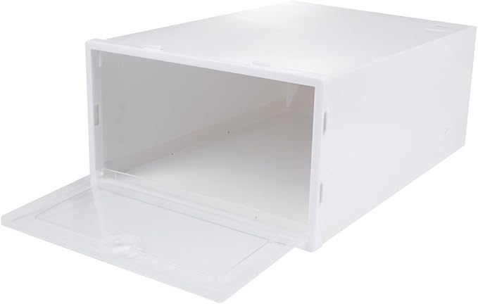 Alipis 6pcs Stackable Shoe Storage Box Drawer Type Organizer for High Heels Sneakers Slippers and Boots Multi-purpose Footwear Container for Entryway and Closet