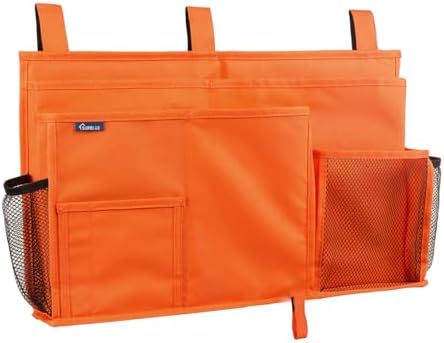 Surblue Caddy Hanging Organizer Bedside Storage Bag for Bunk and Hospital Beds, Orange, L by SURBLUE