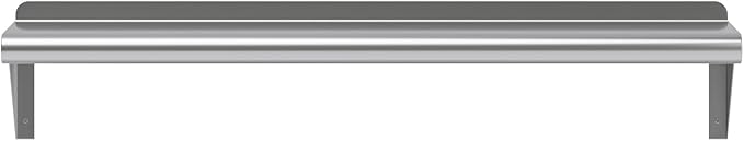 AmGood 8 in. x 36 in. Stainless Steel Wall Shelf | NSF | Metal Shelving | Garage, Laundry, Storage, Utility Room | Restaurant, Commercial Kitchen