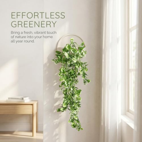 2 Pcs Artificial Hanging Flowers, 29.9 Inch Realistic Ivy Vines Greenery - Image 7
