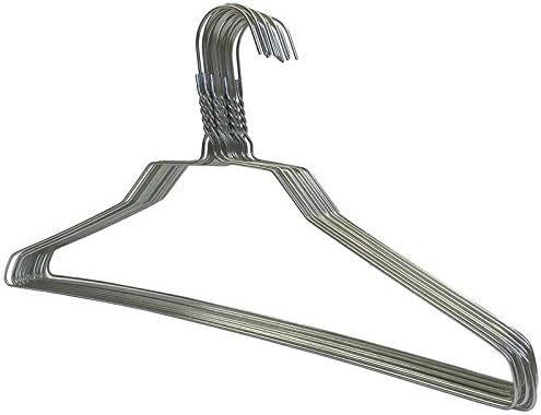ProCare 10 Strong Silver Color Galvanized Metal Steele Wire Shirt Hangers 16 Inch 13G
