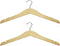 Slim Luxe Wood Top Hangers, Heavy Duty Pants Hangers, Skirt Hangers, Coat Hangers- Clothes Hangers - Non Slip, Slim and Space Saving Hanger. (Natural, 6)