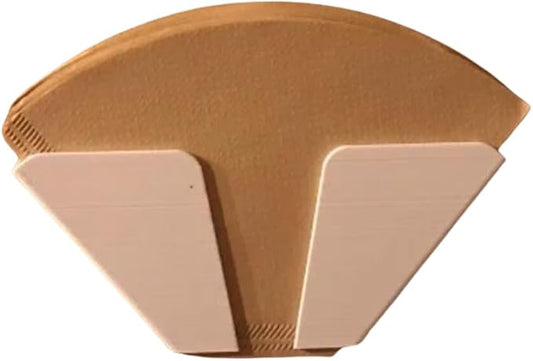 Coffee Filter Holder Wall Mount | Coffee Machine Filter Storage | For Coffee Makers Keep Countertop Clean | Decaf/Brew/Roast Filter Storage (Gold)