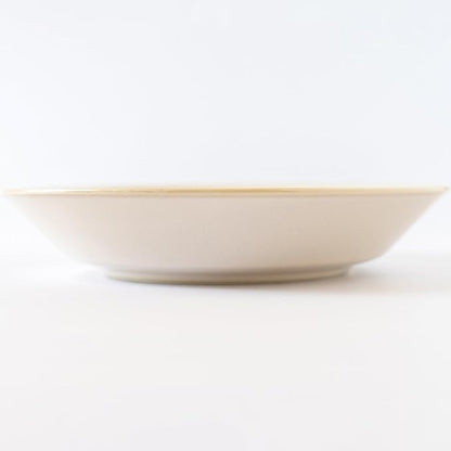 aito 517323 Natural Color Curry Plate, Pasta Plate, Approx. 8.3 inches (21 cm), Vanilla, White, Mino Ware, Dishwasher, Microwave Safe, Made in Japan
