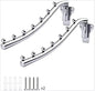 2 Pack Wall Mounted Folding Clothes Hanger Rack, Folding Hanger Detachable Sturdy Swing Arm Coat Hanger Stainless Steel Clothes Hook Closet Rod Clothing Holder Drying Racks for Bathrooms Laundry Room