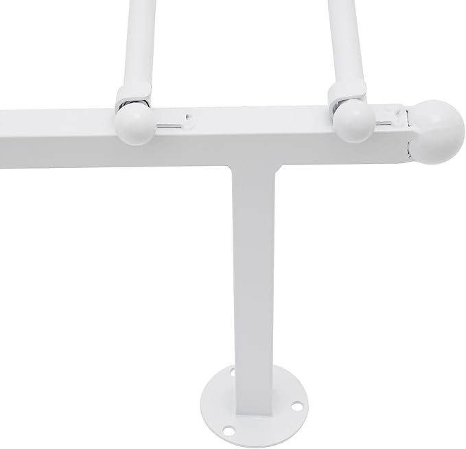 DYRABREST Wall Mounted Ribbon Organizer Rack, Metal Wrapping Paper Organizer Storage, Removable 12-Tier Hijab Organizer, 50lbs Load Capacity for Home, Craft Room, Flower Shop (White, 31.5 x 47.2 in)