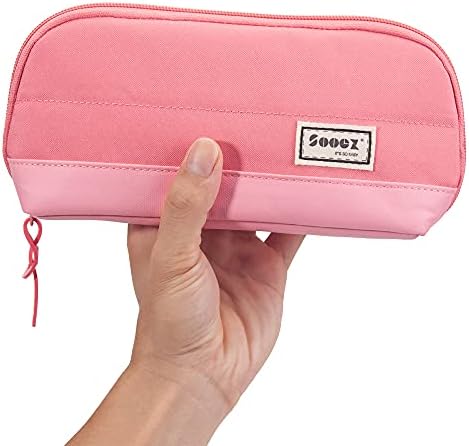 Sooez Wide-Opening Pencil Pen Case, Lightweight Spacious Pencil Pouch by Sooez