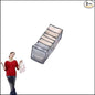 1PC/3PCS Wardrobe Clothes Organizer and Storage Grid For Jeans Drawers and Pants (Gray,For Leggings/7 Grids/Large)