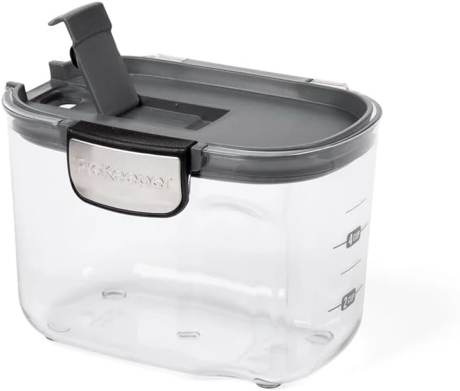 ProKeeper+ by Progressive International Clear Plastic Airtight Food Baker's Kitchen Storage Organization Container Canister Set with Magnetic Accessories (Specialty Sugar 1.5-Quart)