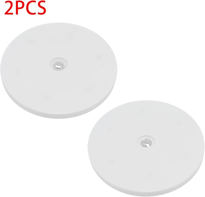 2 Pcs White 6 inch Acrylic Lazy Susan Rotating Turntable Organizer Bearings - Round Swivel Plate for Spice Rack, Table, Cake, Kitchen Pantry