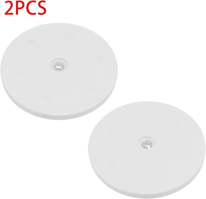 2 Pcs White 6 inch Acrylic Lazy Susan Rotating Turntable Organizer Bearings - Round Swivel Plate for Spice Rack, Table, Cake, Kitchen Pantry