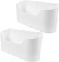 2pcs Bathroom Wall Organizer Wall Mount Kitchen Shelves No Drilling Reusable Remote Storage Box Stationery Organizer Space Saver