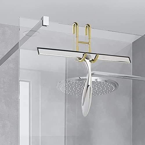 Simtive Squeegee Hooks for Towel Bathroom Frameless Glass Shower Door (4-Pack), Gold - Image 5