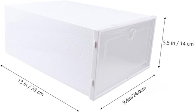 Gatuida 6pcs Transparent Stackable Shoes Box Organizer Drawer Design Shoe Storage Container for Easy Access and Dust