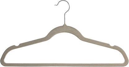 Premium Velvet Hangers 50 Pack, Non-Slip Suit Clothes Hangers, 360 Degree Swivel Hooks and Slim Profile to Maximize Closet Space Grey/Silver