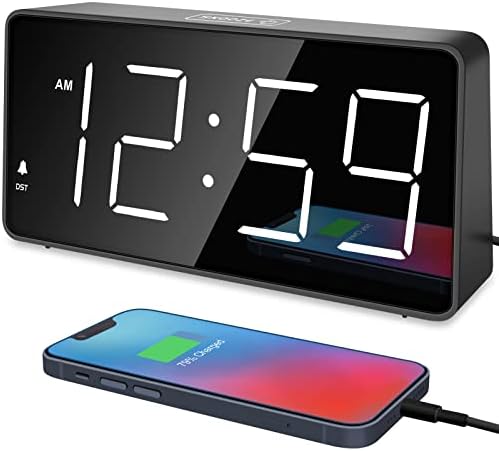 Peakeep Large Digital Alarm Clock for Bedroom Bedside Seniors, 5 Brightness by PEAKEEP