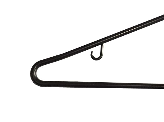 Nahanco Plastic Clothes Hangers, Black, 24/Pack (TBBHU)