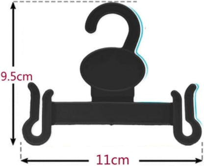 Shoe Hanging Hooks - Space-Saving Hanging Storage for Shoes, Sandals, Sneakers - Plastic Holder Organizer Hanger,Balck,50-Pack, Black